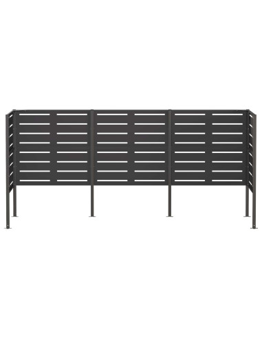 Schermo per bidone della spazzatura 249 x 85 x 113 cm Acciaio