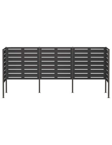 Schermo per bidone della spazzatura 249 x 85 x 113 cm Acciaio