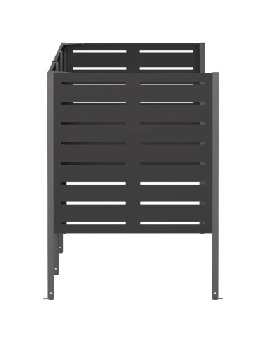 Schermo per bidone della spazzatura 249 x 85 x 113 cm Acciaio