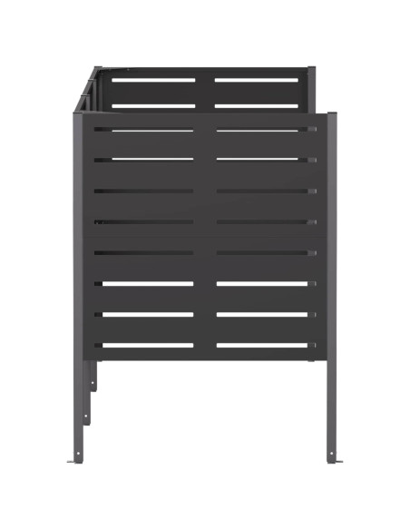 Schermo per bidone della spazzatura 249 x 85 x 113 cm Acciaio
