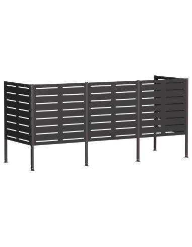 Schermo per bidone della spazzatura 249 x 85 x 113 cm Acciaio