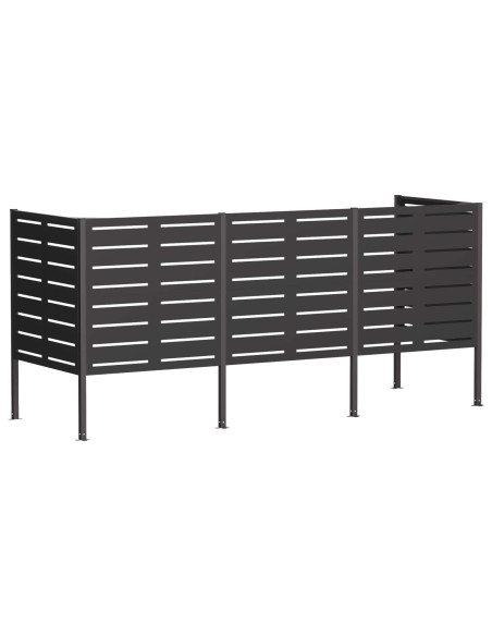 Schermo per bidone della spazzatura 249 x 85 x 113 cm Acciaio