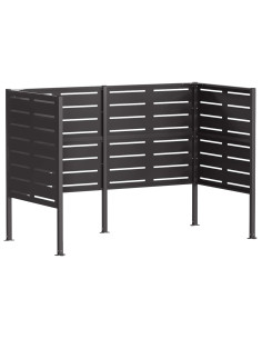 Schermo per bidone della spazzatura 167 x 85 x 113 cm Acciaio 2