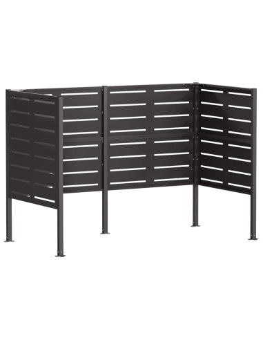 Schermo per bidone della spazzatura 167 x 85 x 113 cm Acciaio