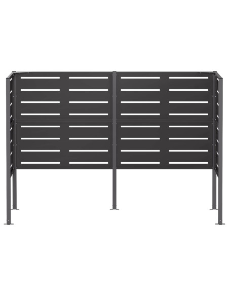 Schermo per bidone della spazzatura 167 x 85 x 113 cm Acciaio