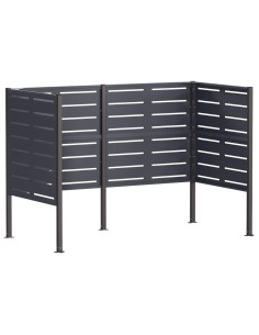 Schermo per bidone della spazzatura 167 x 85 x 113 cm Acciaio 2