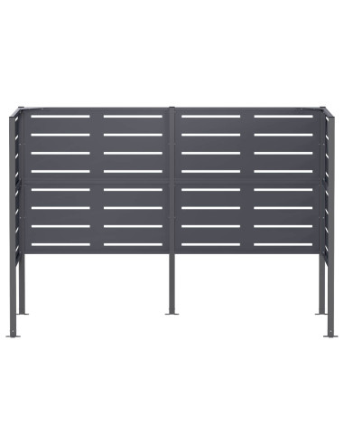 Schermo per bidone della spazzatura 167 x 85 x 113 cm Acciaio