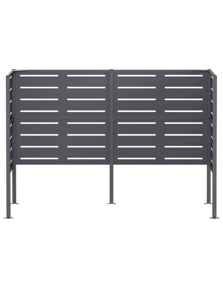 Schermo per bidone della spazzatura 167 x 85 x 113 cm Acciaio