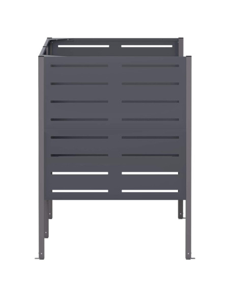 Schermo per bidone della spazzatura 167 x 85 x 113 cm Acciaio