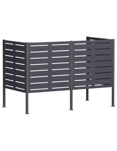 Schermo per bidone della spazzatura 167 x 85 x 113 cm Acciaio