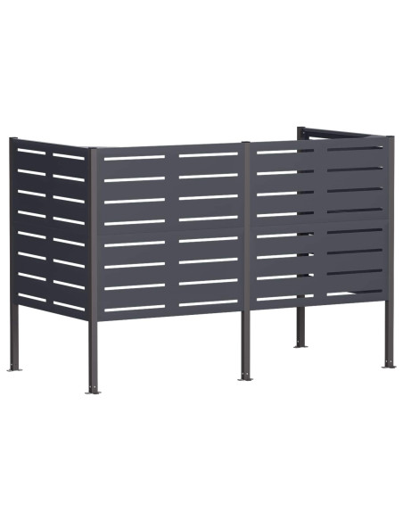 Schermo per bidone della spazzatura 167 x 85 x 113 cm Acciaio