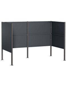 Schermo per bidone della spazzatura 167 x 85 x 113 cm Acciaio 2