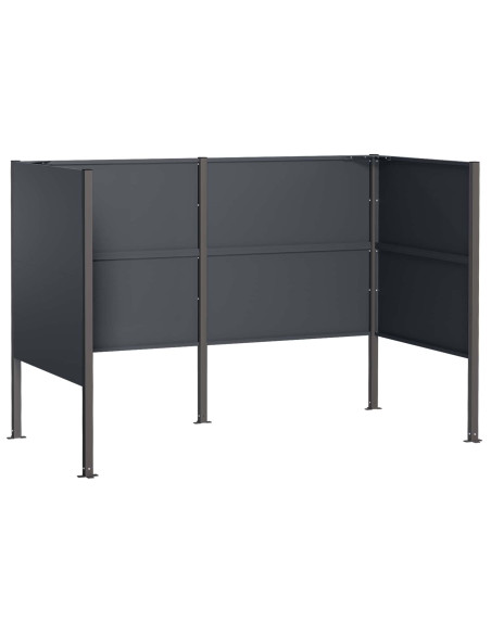 Schermo per bidone della spazzatura 167 x 85 x 113 cm Acciaio