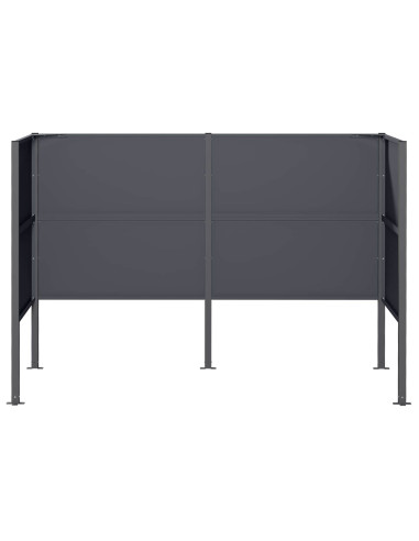 Schermo per bidone della spazzatura 167 x 85 x 113 cm Acciaio