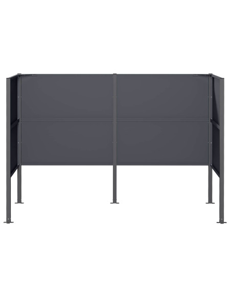 Schermo per bidone della spazzatura 167 x 85 x 113 cm Acciaio