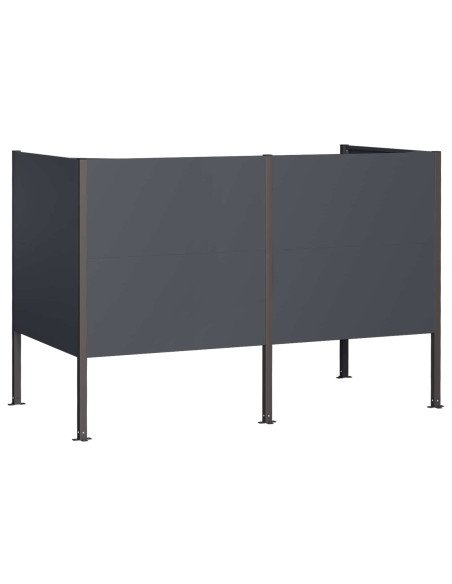 Schermo per bidone della spazzatura 167 x 85 x 113 cm Acciaio