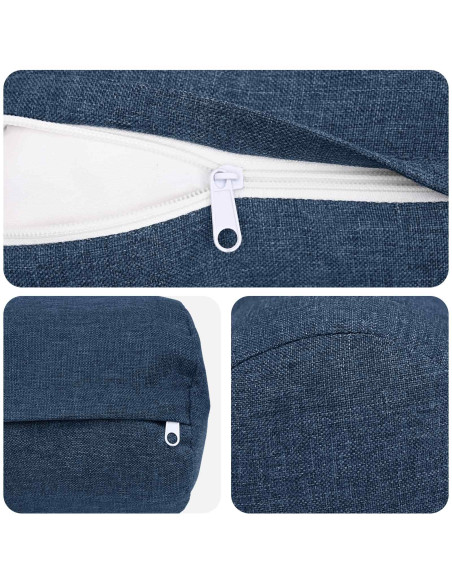 Cuscino con cuscino HEERLEN 6 pz Blu Tessuto