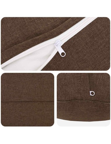 Cuscino con cuscino HEERLEN 6 pz Marrone Tessuto