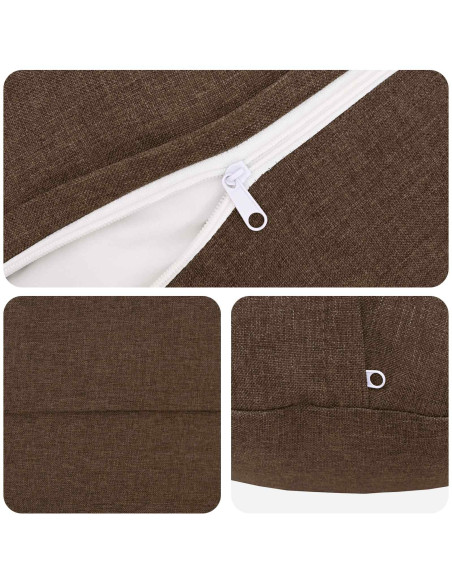 Cuscino con cuscino HEERLEN 6 pz Marrone Tessuto