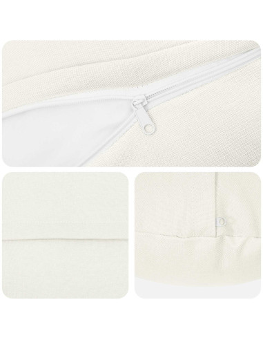 Cuscino con cuscino HEERLEN 2 pz Bianco Tessuto