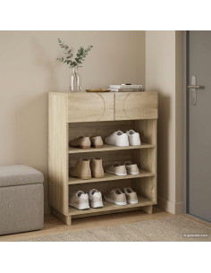 Scarpiera 73 x 38 x 87,5 cm Legno ingegnerizzato Rovere Sonoma