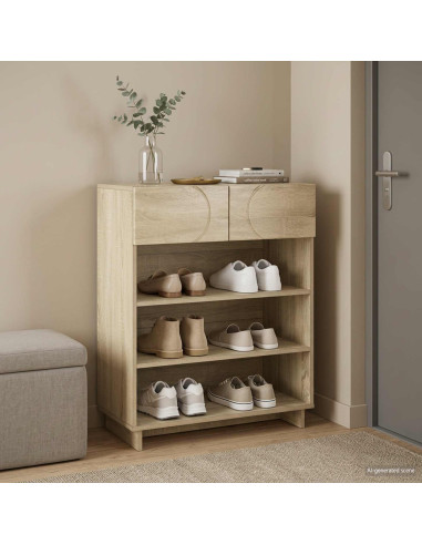 Scarpiera 73 x 38 x 87,5 cm Legno ingegnerizzato Rovere Sonoma