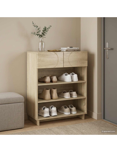 Scarpiera 73 x 38 x 87,5 cm Legno ingegnerizzato Rovere Sonoma