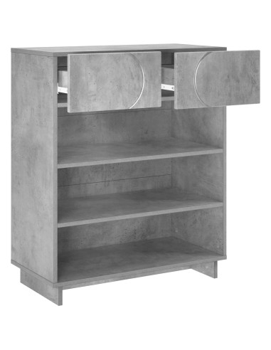 Scarpiera 73 x 38 x 87,5 cm Legno ingegnerizzato Grigio Cemento