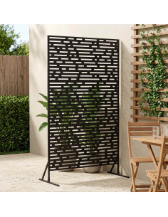 Schermo per Privacy 100 x 50 x 180 cm Acciaio Nero