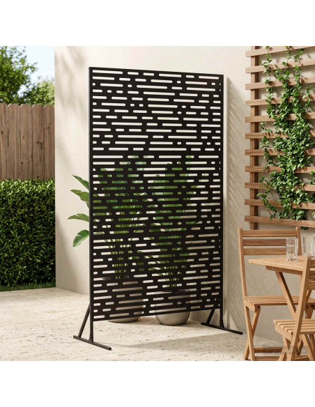 Schermo per Privacy 100 x 50 x 180 cm Acciaio Nero
