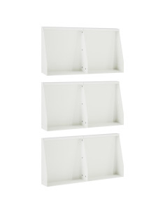 Muro di contenimento 6 pz 40 x 12 x 30 cm Acciaio Bianco