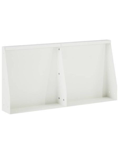 Muro di contenimento 2 pz 40 x 12 x 30 cm Acciaio Bianco
