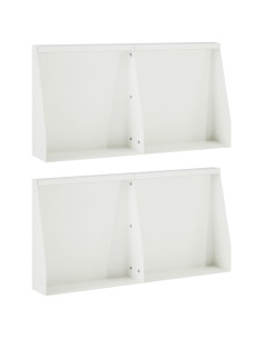 Muro di contenimento 4 pz 40 x 12 x 30 cm Acciaio Bianco