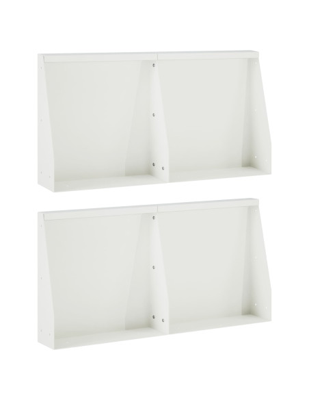 Muro di contenimento 4 pz 40 x 12 x 30 cm Acciaio Bianco