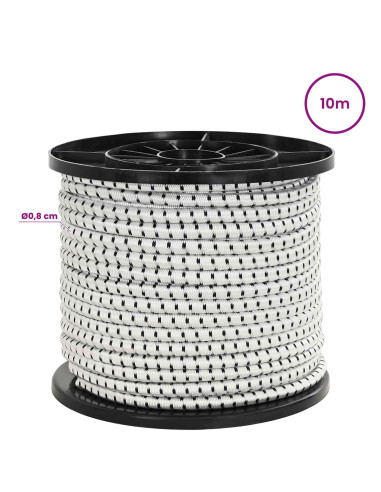 Corde Bungee 8 mm Nero e Bianco PP e gomma