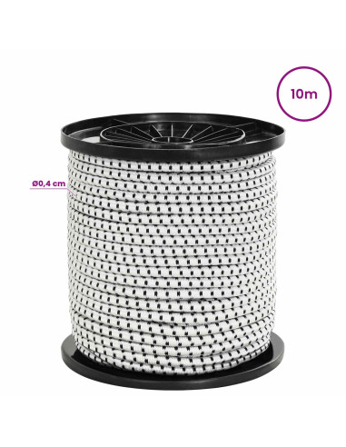 Corde Bungee 4 mm Nero e Bianco PP e gomma