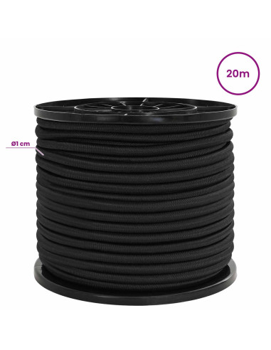 Corde Bungee 10 mm Nero PP e gomma