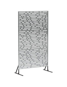 Schermo per Privacy 100 x 50 x 180 cm Acciaio zincato Argento 2