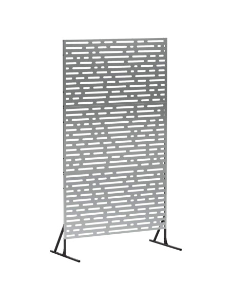 Schermo per Privacy 100 x 50 x 180 cm Acciaio zincato Argento