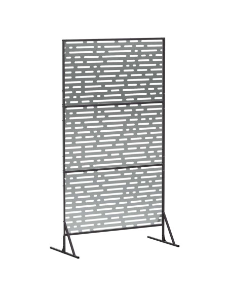 Schermo per Privacy 100 x 50 x 180 cm Acciaio zincato Argento