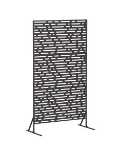 Schermo per Privacy 100 x 50 x 180 cm Acciaio Nero 2