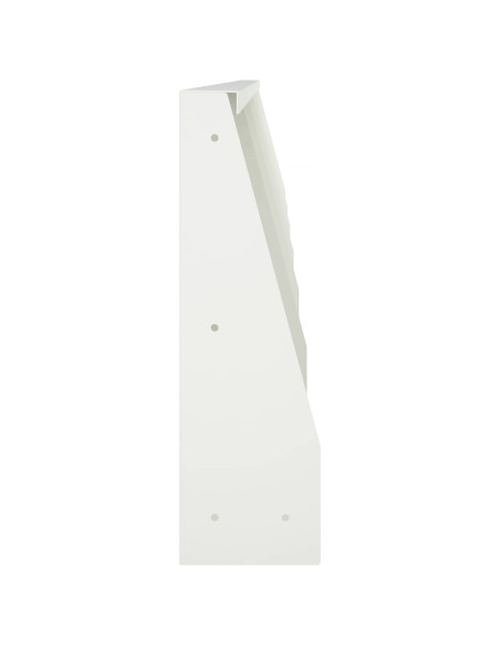 Muro di contenimento 6 pz 40 x 12 x 30 cm Acciaio Bianco