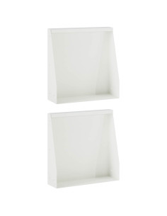 Muro di contenimento 2 pz 40 x 12 x 30 cm Acciaio Bianco 2