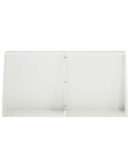 Muro di contenimento 4 pz 40 x 12 x 30 cm Acciaio Bianco