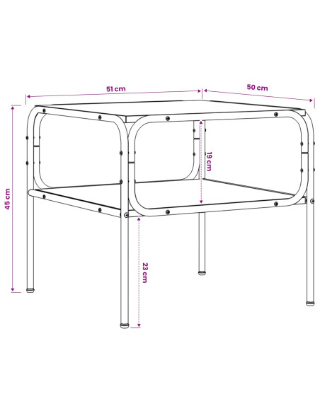 Tavolo laterale Sonoma grigio 100 x 50 x 46 cm