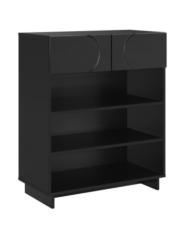 Scarpiera 73 x 38 x 87,5 cm Legno ingegnerizzato Nero