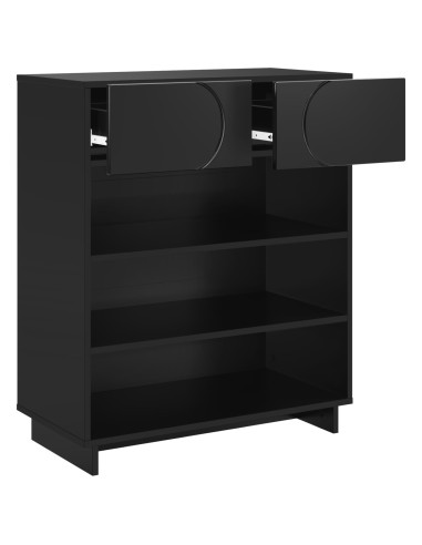 Scarpiera 73 x 38 x 87,5 cm Legno ingegnerizzato Nero