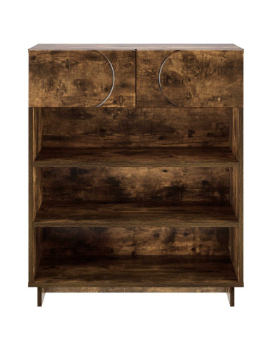 Scarpiera 73 x 38 x 87,5 cm Legno ingegnerizzato Rovere Fumo