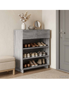 Scarpiera 73 x 38 x 87,5 cm Legno ingegnerizzato Sonoma grigio