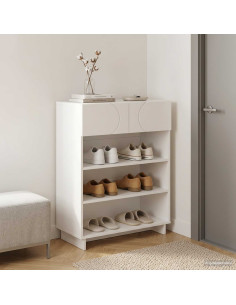Scarpiera 73 x 38 x 87,5 cm Legno ingegnerizzato Bianco